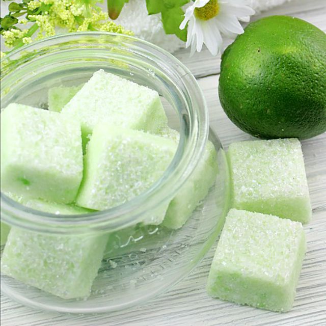 sugar scrub cube soap with lime